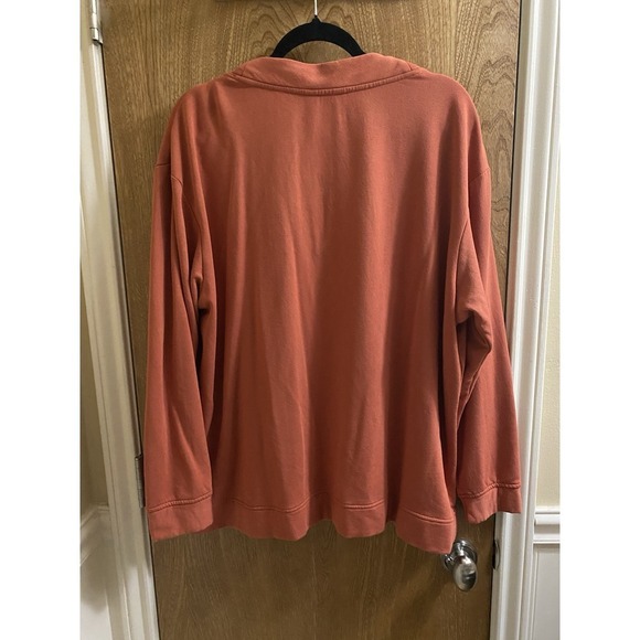 Orvis V-Neck Classic Cozy Sweater Women's Orange Size XXL Plus Soft Comfortable - Picture 6 of 12